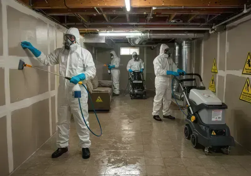 Basement Moisture Removal and Structural Drying process in Hot Spring County, AR